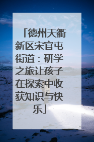 德州天衢新区宋官屯街道：研学之旅让孩子在探索中收获知识与快乐