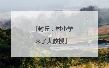 封丘：村小学来了大教授
