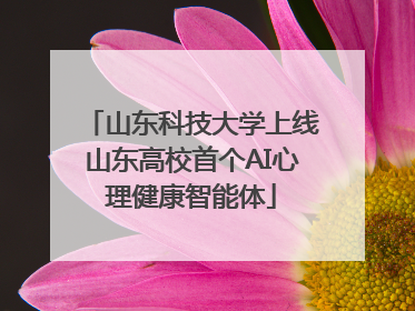 山东科技大学上线山东高校首个AI心理健康智能体