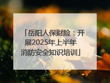 岳阳人保财险：开展2025年上半年消防安全知识培训
