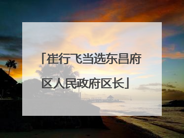 崔行飞当选东昌府区人民政府区长