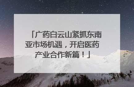 广药白云山紧抓东南亚市场机遇，开启医药产业合作新篇！