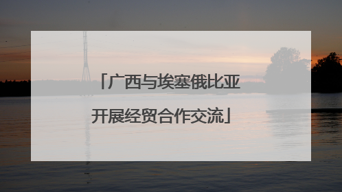 广西与埃塞俄比亚开展经贸合作交流