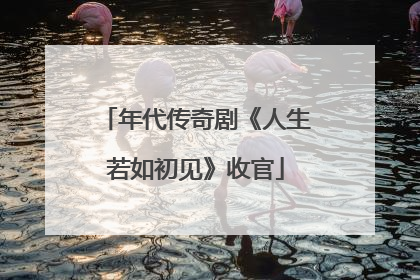 年代传奇剧《人生若如初见》收官