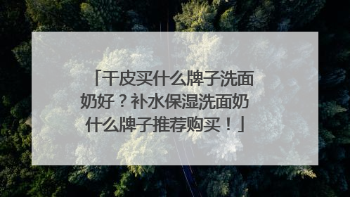 干皮买什么牌子洗面奶好？补水保湿洗面奶什么牌子推荐购买！