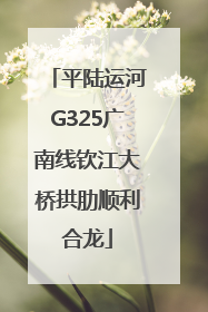 平陆运河G325广南线钦江大桥拱肋顺利合龙
