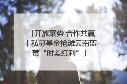 开放聚势 合作共赢丨私募基金抢滩云南蓝莓“时差红利”