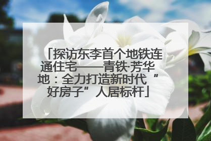 探访东李首个地铁连通住宅——青铁·芳华地：全力打造新时代“好房子”人居标杆