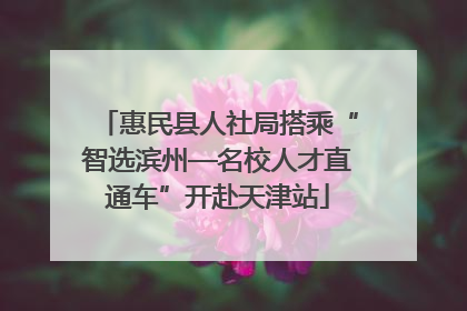 惠民县人社局搭乘“智选滨州—名校人才直通车”开赴天津站