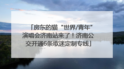 房东的猫“世界/青年”演唱会济南站来了！济南公交开通6条歌迷定制专线