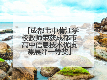 成都七中蒲江学校教师荣获成都市高中信息技术优质课展评一等奖