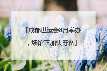 成都世运会8月举办，场馆正加快筹备