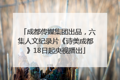 成都传媒集团出品，六集人文纪录片《诗美成都》18日起央视播出