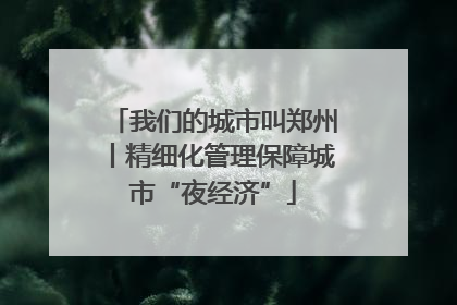 我们的城市叫郑州丨精细化管理保障城市“夜经济”