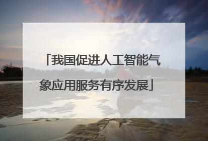 我国促进人工智能气象应用服务有序发展