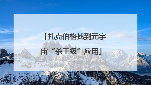 扎克伯格找到元宇宙“杀手级”应用