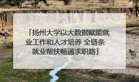 扬州大学以大数据赋能就业工作和人才培养 全链条就业帮扶畅通求职路