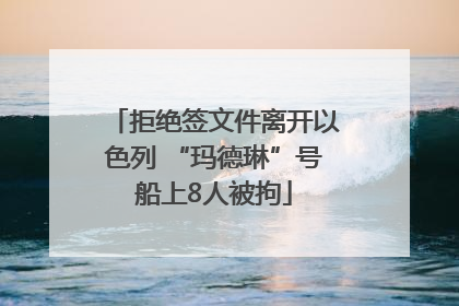 拒绝签文件离开以色列 “玛德琳”号船上8人被拘