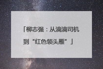 柳志强：从滴滴司机到“红色领头雁”