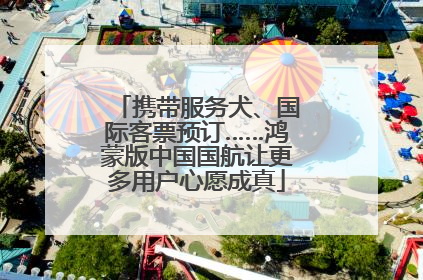 携带服务犬、国际客票预订……鸿蒙版中国国航让更多用户心愿成真