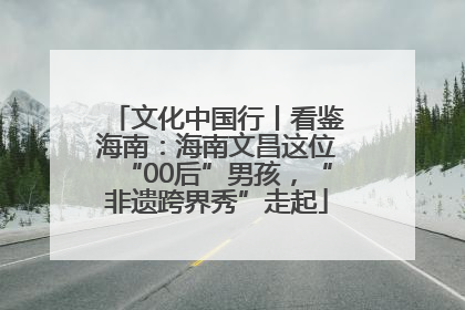 文化中国行丨看鉴海南：海南文昌这位“00后”男孩，“非遗跨界秀”走起