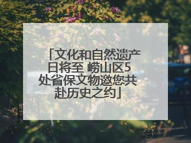 文化和自然遗产日将至 崂山区5处省保文物邀您共赴历史之约