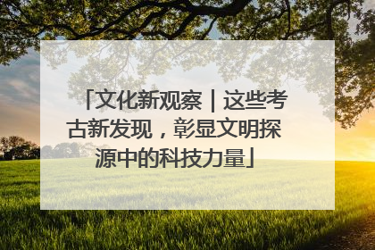 文化新观察｜这些考古新发现，彰显文明探源中的科技力量
