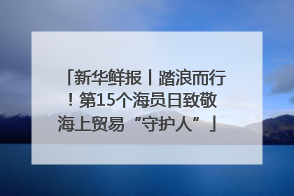 新华鲜报丨踏浪而行！第15个海员日致敬海上贸易“守护人”