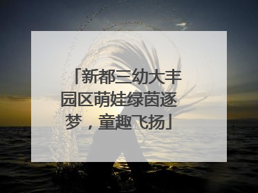 新都三幼大丰园区萌娃绿茵逐梦，童趣飞扬