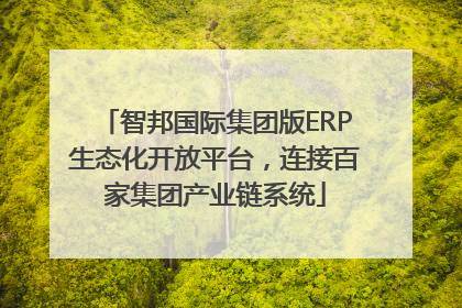 智邦国际集团版ERP生态化开放平台，连接百家集团产业链系统