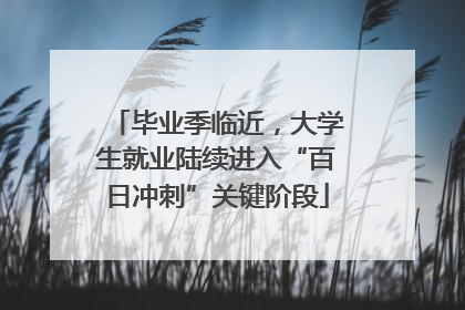 毕业季临近，大学生就业陆续进入“百日冲刺”关键阶段