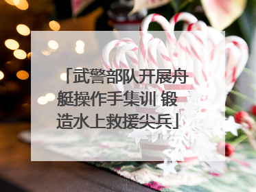 武警部队开展舟艇操作手集训 锻造水上救援尖兵