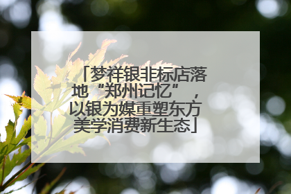 梦祥银非标店落地“郑州记忆”，以银为媒重塑东方美学消费新生态