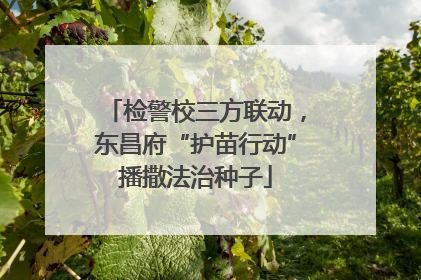 检警校三方联动，东昌府“护苗行动”播撒法治种子
