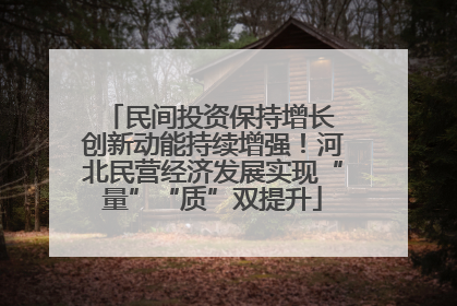民间投资保持增长 创新动能持续增强！河北民营经济发展实现“量”“质”双提升