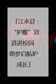 江永县：“护雁”宣讲进校园 助梦启航护成长
