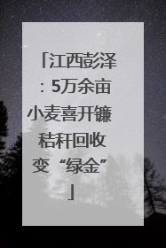 江西彭泽：5万余亩小麦喜开镰 秸秆回收变“绿金”