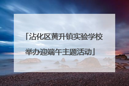 沾化区黄升镇实验学校举办迎端午主题活动