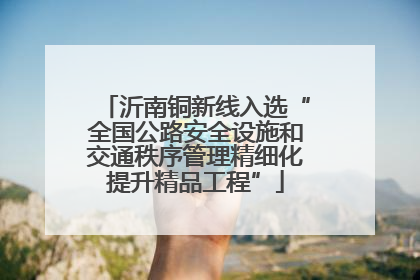 沂南铜新线入选“全国公路安全设施和交通秩序管理精细化提升精品工程”