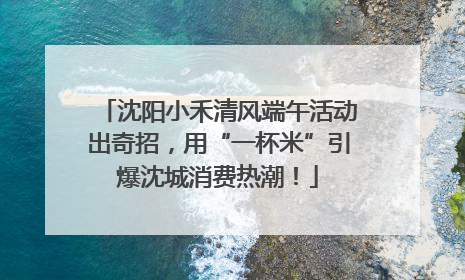 沈阳小禾清风端午活动出奇招，用“一杯米”引爆沈城消费热潮！