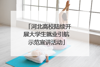 河北高校陆续开展大学生就业引航示范宣讲活动
