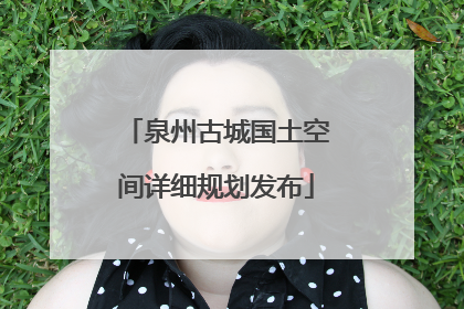 泉州古城国土空间详细规划发布