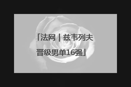 法网｜兹韦列夫晋级男单16强
