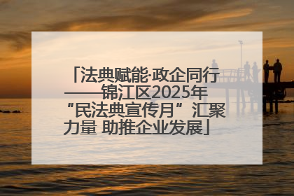 法典赋能·政企同行——锦江区2025年“民法典宣传月”汇聚力量 助推企业发展