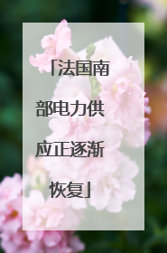 法国南部电力供应正逐渐恢复