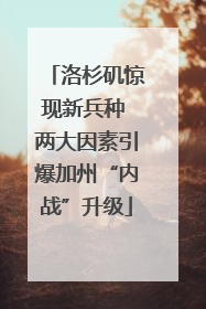 洛杉矶惊现新兵种 两大因素引爆加州“内战”升级