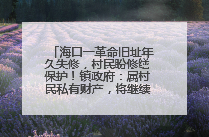 海口一革命旧址年久失修，村民盼修缮保护！镇政府：属村民私有财产，将继续争取修缮资金