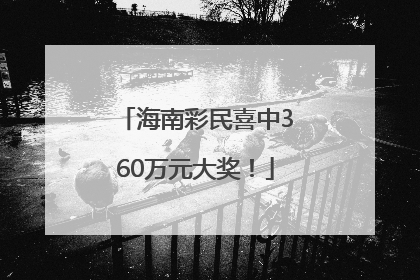 海南彩民喜中360万元大奖！