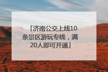 济南公交上线10条景区游玩专线，满20人即可开通