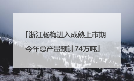 浙江杨梅进入成熟上市期 今年总产量预计74万吨